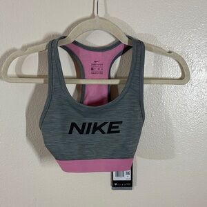 Nike Pink and Gray Dri-FIT Sports Bra